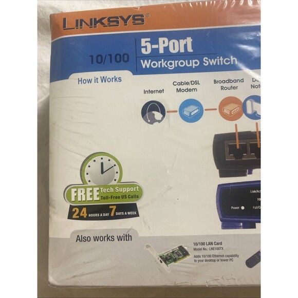 Linksys 10/100 Mbps 5-Pirt Workgroup Switch - EZXS55W - Picture 5 of 6